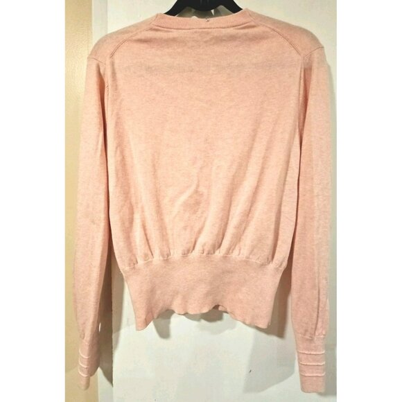 Lululemon Crossover Ribbed Waist Sweater Sz 8 Pink Cashmere Comfy Soft Luxury - Picture 8 of 10
